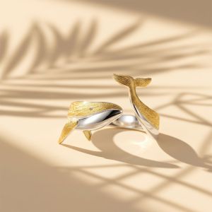 Inel "Golden Whale" din argint
