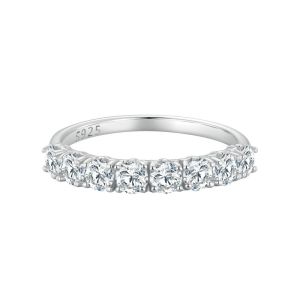 Inel "Astra" din argint si Moissanite