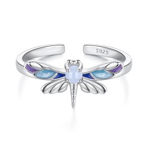 Inel "Glowing Dragonfly" din argint