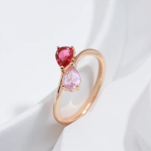 Inel "Cherry Lady" placat cu aur roz