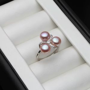Inel "Rose Dahl" din argint si perle naturale
