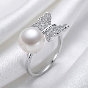 Inel "Fly Me" din argint si perla naturala