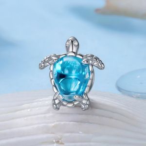 Charm "Blue Turtle" din argint