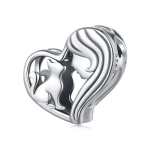 Charm "Feline Love" din argint