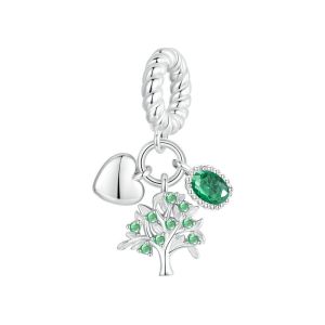 Charm "Green Tree" din argint