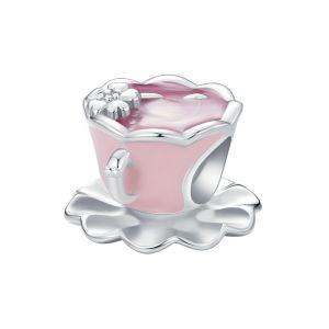 Charm "Strawberry Latte" din argint