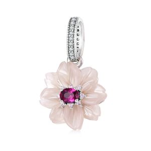 Charm "Pure Pink" din argint
