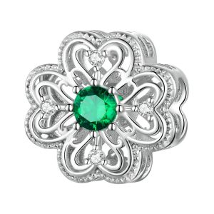 Charm "Emerald Blessing" din argint