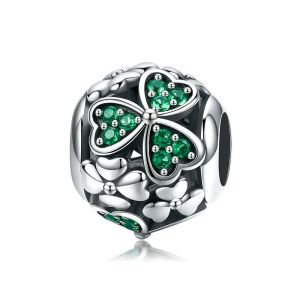 Charm "Green Blessing" din argint