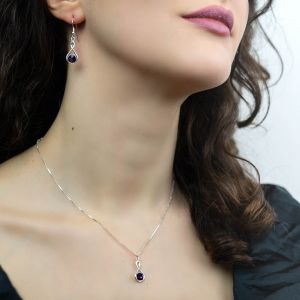 Set Infinity din argint si cristale Swarovski