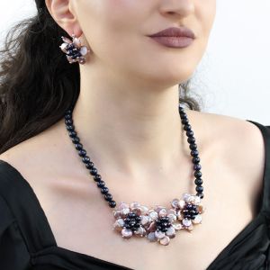 Set exclusivist flori Biwa si perle naturale AAA