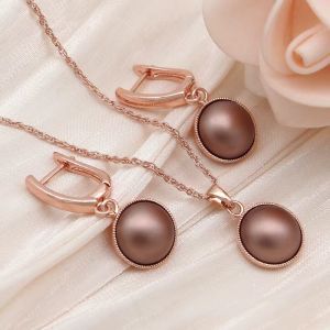 Set "Baccara" placat cu aur roz