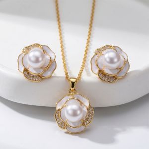 Set "Olympia" placat cu aur si perle