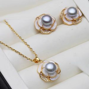 Set "Casia" placat cu aur si perle