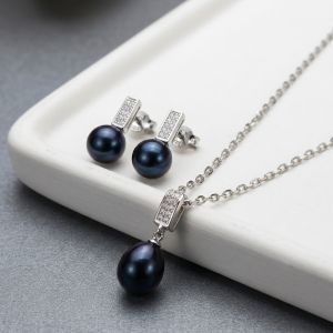 Set "Belcolade" din argint si perle naturale