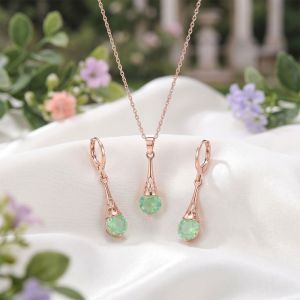 Set "Opal Garden" placat cu aur roz