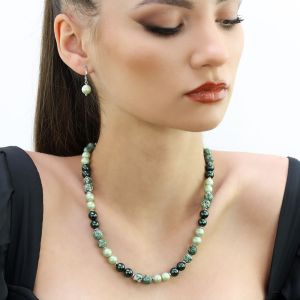 Set "Evergreen" din perle de Mallorca si tree agat