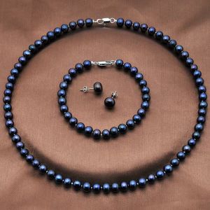 Set "Total Eclipse'' din perle naturale