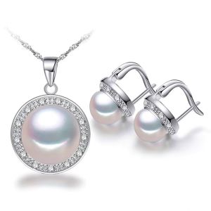 Set "Oria" din argint si perle