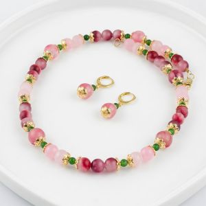 Set "Peonia Blush" din jad multicolor