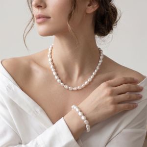 Set "Maison Ivory" din perle naturale