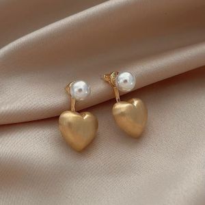 Cercei "Bold love" placati cu aur si perle