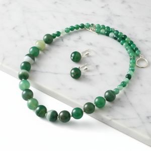 Set agat lace verde rotund