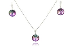 Set cristale Swarovski Crystal Vitrail Light si argint