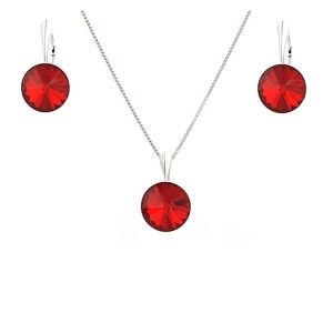 Set din argint si Swarovski Light Siam