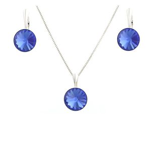 Set din argint si Swarovski Sapphire