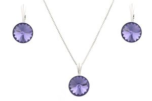 Set din argint si Swarovski Tanzanite