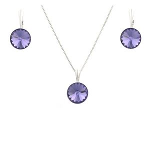 Set din argint si Swarovski Tanzanite