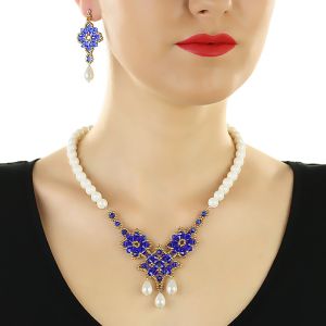 Set exclusivist din perle de Mallorca si cristale Swarovski