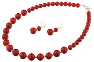 Set jad rosu rotund