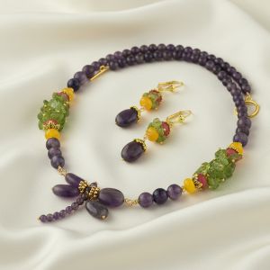 Set libelula ametist, peridot si jad fatetat