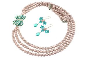 Set perle de Mallorca si fundite din cristale Swarovski