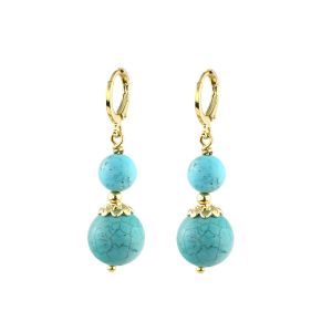 Cercei "Forever turquoise" din turcoaz