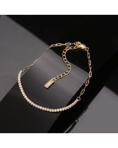 Bratara "Tennis chain" din argint si cristale