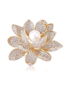 Brosa "Lotus" din cristale