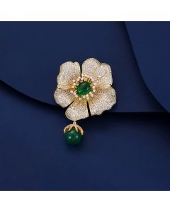 Brosa "Fleur" din cristale