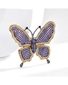 Brosa "Purple Emperor" din cristale