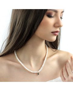 Colier "Michelle" din perle naturale si cristal
