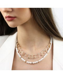 Colier "String of hearts" din perle de Mallorca
