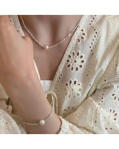 Colier ''Whitish'' argintiu