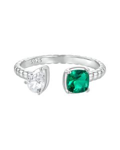 Inel "Royal love" din argint si cristale