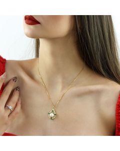 Pandantiv "Florence" din cristale si perla naturala