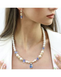 Set "Serene Beauty" din perle de Mallorca si cristale