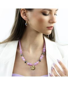 Set "Douce violette" din cuat si ametist