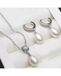 Set "Raffaello" din argint si perle naturale