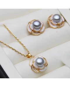 Set "Casia" placat cu aur si perle
